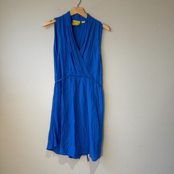 MAEVE ANTHROPOLOGIE • Liban Shawl Sleeveless Shirt Dress sky blue size SP - Picture 2 of 3
